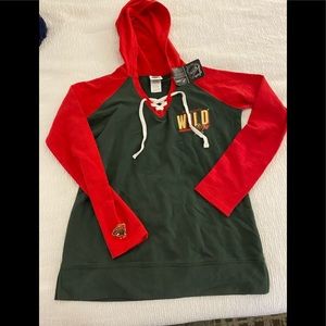 Minnesota wild pull over hoodie sweatshirt. NWT.